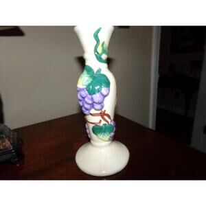 Rare Vintage CBK Ltd 1997 grapevine ceramic candlestick Mint‎